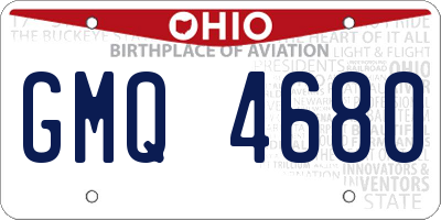 OH license plate GMQ4680