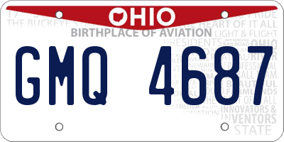 OH license plate GMQ4687