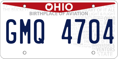OH license plate GMQ4704