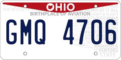 OH license plate GMQ4706
