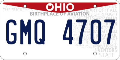 OH license plate GMQ4707