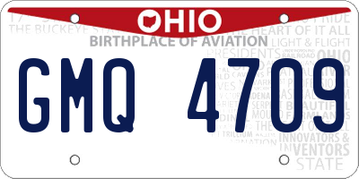 OH license plate GMQ4709