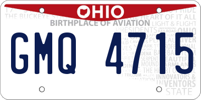 OH license plate GMQ4715