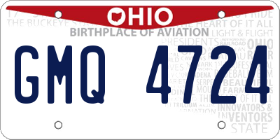 OH license plate GMQ4724