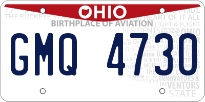 OH license plate GMQ4730