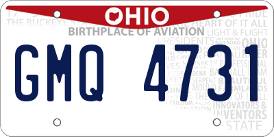 OH license plate GMQ4731
