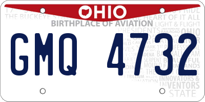 OH license plate GMQ4732