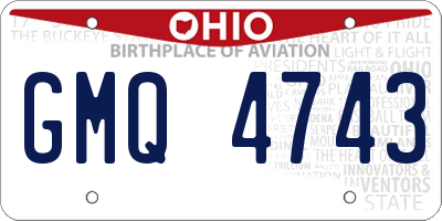 OH license plate GMQ4743