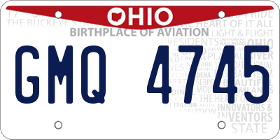 OH license plate GMQ4745