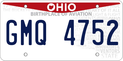 OH license plate GMQ4752