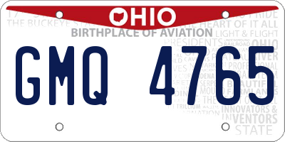 OH license plate GMQ4765