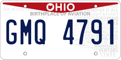 OH license plate GMQ4791
