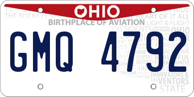 OH license plate GMQ4792