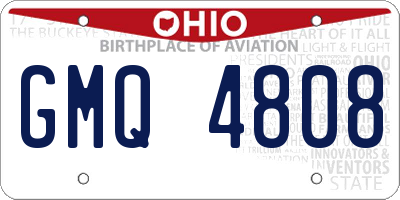 OH license plate GMQ4808