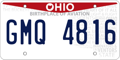 OH license plate GMQ4816