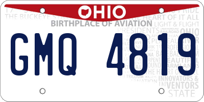 OH license plate GMQ4819