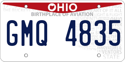 OH license plate GMQ4835