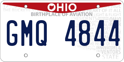 OH license plate GMQ4844