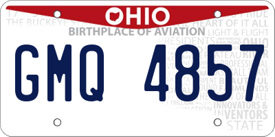 OH license plate GMQ4857