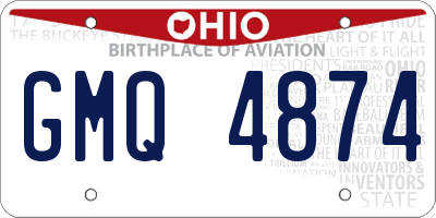 OH license plate GMQ4874