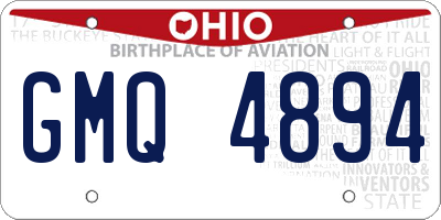 OH license plate GMQ4894