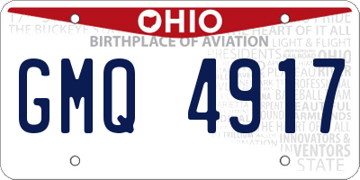 OH license plate GMQ4917