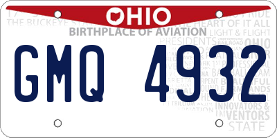 OH license plate GMQ4932