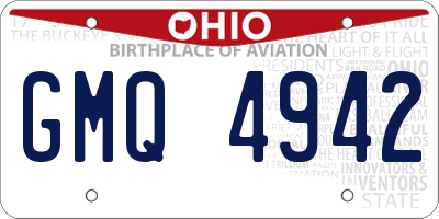 OH license plate GMQ4942