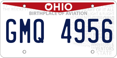 OH license plate GMQ4956