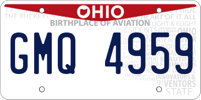 OH license plate GMQ4959