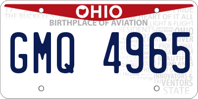 OH license plate GMQ4965