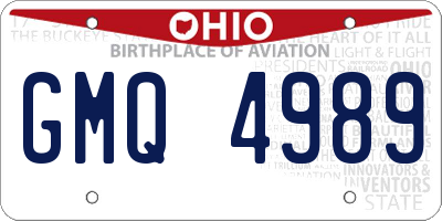 OH license plate GMQ4989