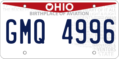 OH license plate GMQ4996