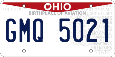 OH license plate GMQ5021