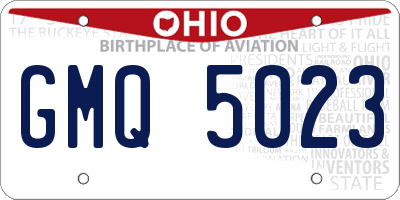 OH license plate GMQ5023