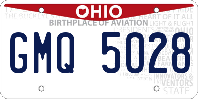 OH license plate GMQ5028