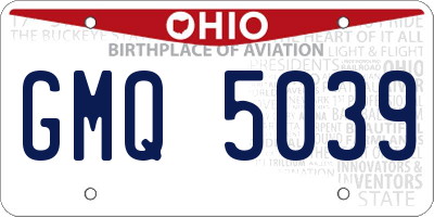 OH license plate GMQ5039