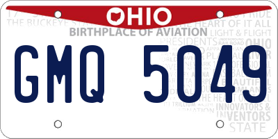 OH license plate GMQ5049