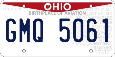 OH license plate GMQ5061