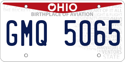 OH license plate GMQ5065