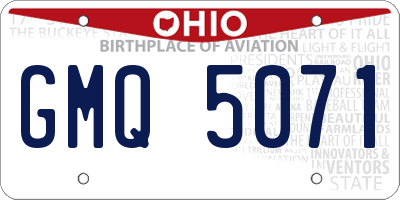 OH license plate GMQ5071
