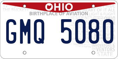 OH license plate GMQ5080