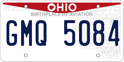 OH license plate GMQ5084