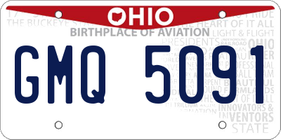 OH license plate GMQ5091