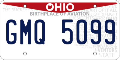 OH license plate GMQ5099
