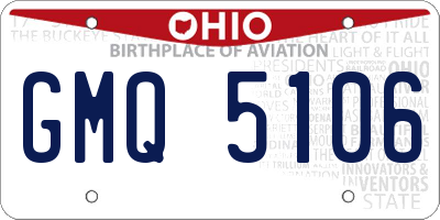 OH license plate GMQ5106