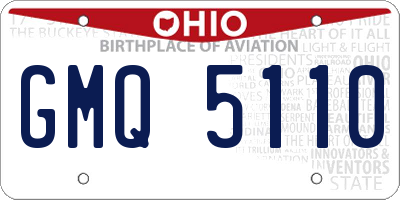 OH license plate GMQ5110