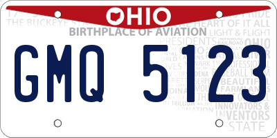 OH license plate GMQ5123
