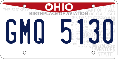 OH license plate GMQ5130