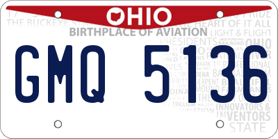 OH license plate GMQ5136
